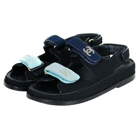 chanel velcro sandals for sale